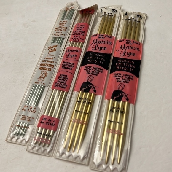 Vintage Four sets of four double pointed Aluminum knitting needles - Picture 5 of 5
